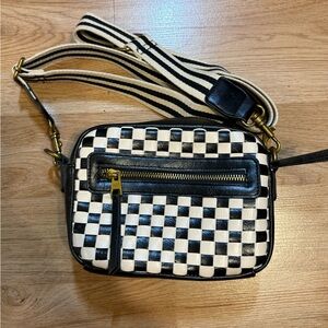 Universal Thread Black and White Checkered Crossbody Bag